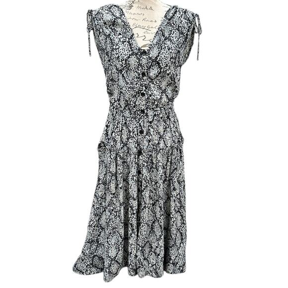 PROENZA SCHOULER White Label Snake Print Midi Dress - Picture 2 of 12